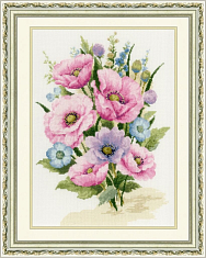 Вышивка АК-010 Садовые маки Вышивка АК-010 Садовые маки